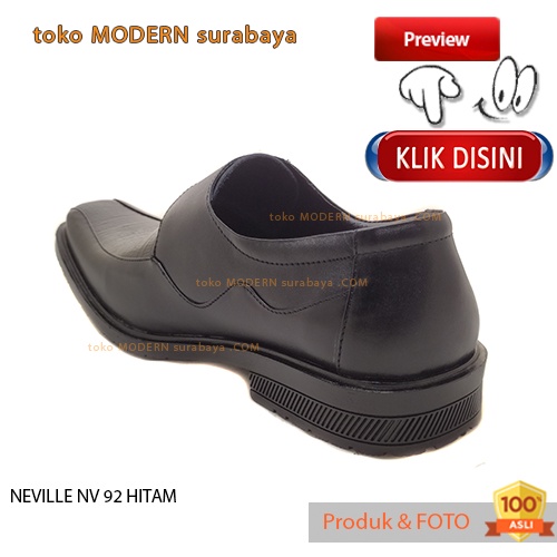 Sepatu pantovel pria casual NEVILLE NV 92 HITAM