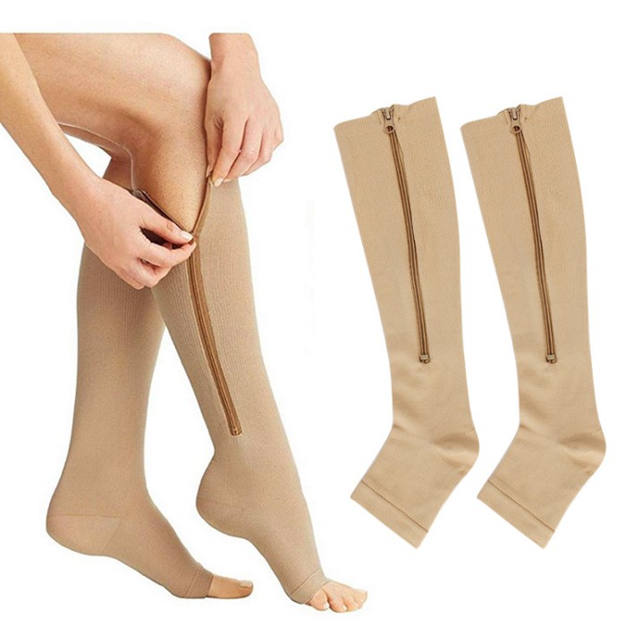 Stocking Varises / Varises Compression / Kaos Kaki Varises - Hitam, L-XL