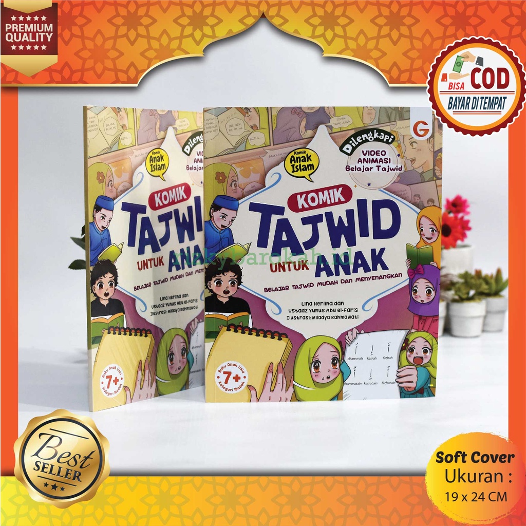 Buku Anak Muslim Komik Tajwid Untuk Anak Dilengkapi Video Animasi Belajar Tajwid Penerbit Gema Insan