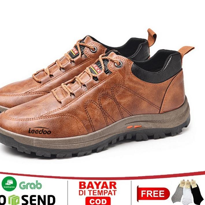 ◙ Leedoo Sepatu Casual Pria Kulit Fahsion Tali Pria Formal MC405 ❉