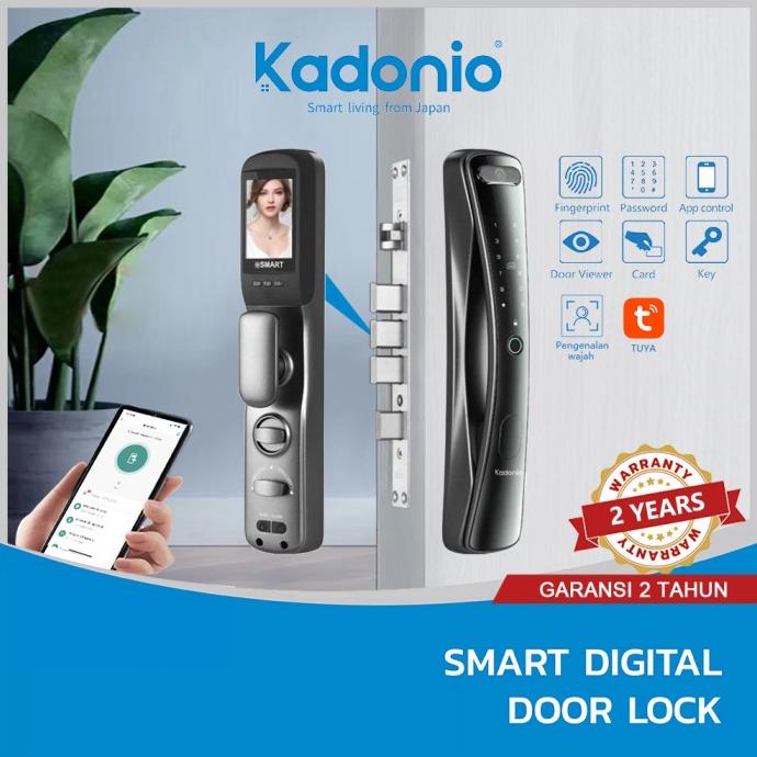 Kadonio Smart Door automatic kunci digital dengan Kamera viewer