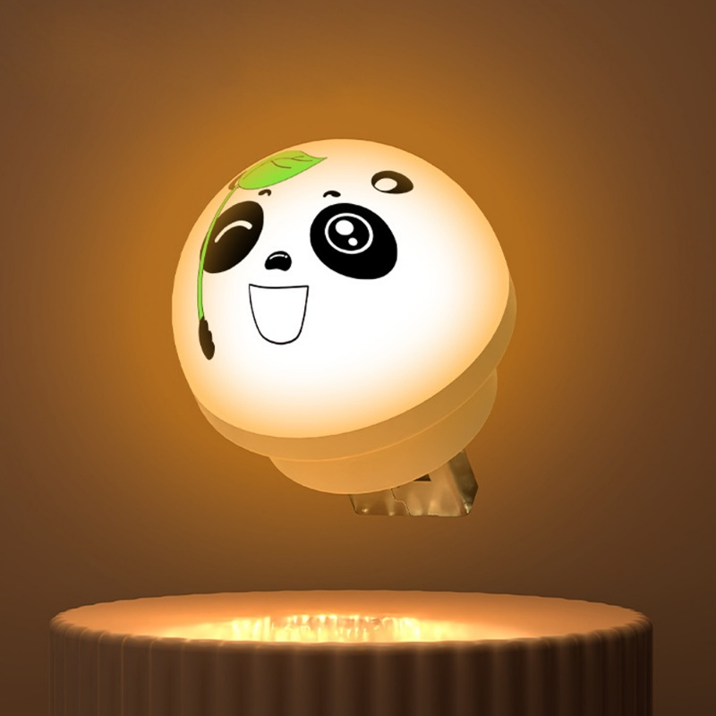 1pc Panda USB Plug Lamp Smart Voice LED Night Light/Power Bank Charging Book Lights Lampu Perlindungan Mata