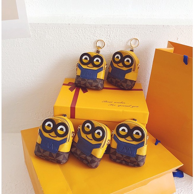 GRATIS KOTAK MINION Tas Selempang Minion Tas Mini Wanita Fashion Gantungan Tas  GO7896