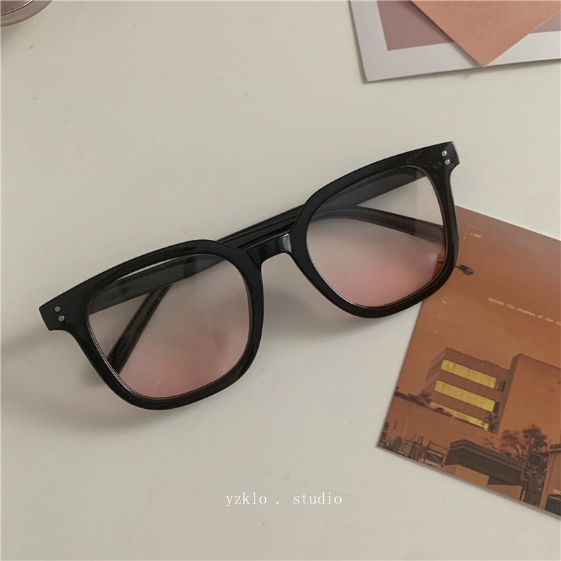 Kacamata Blush Rimmed Hitam Fashion Kepribadian Sederhana Harajuku