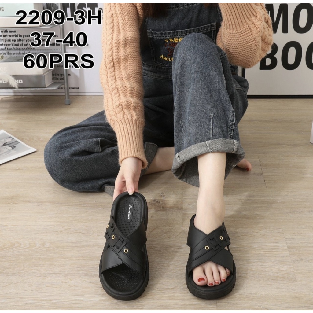 Sendal Jelly wanita 2209 3H Wedges tali LET SDLWW