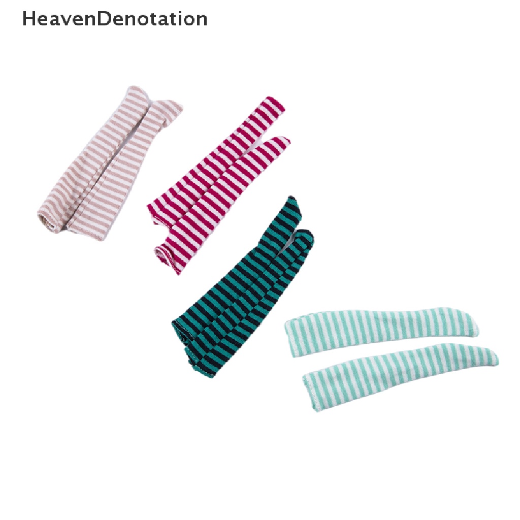 [HeavenDenotation] 1pair Stockings Stripe Socks for 1 / 6 Blyth licca BJD 28-30cm Dolls Accessories HDV