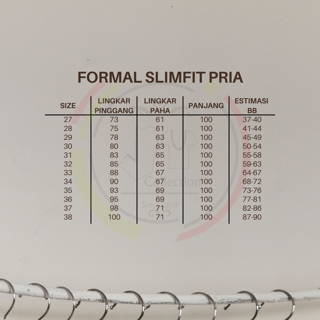 Celana Formal Pria Dicker Celana Bahan Celana Kantor Panjang Slim Fit Size 27 - 38