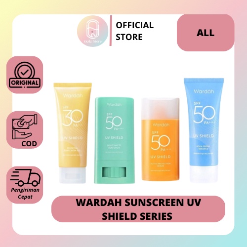 Qeila - WARDAH SUNSCREEN UV SHIELD SERIES SPF 30 AQUA FRESH SPF 50 ACTIVE PROTECTION SPF 50 LIGHT MATTE SUN STICK