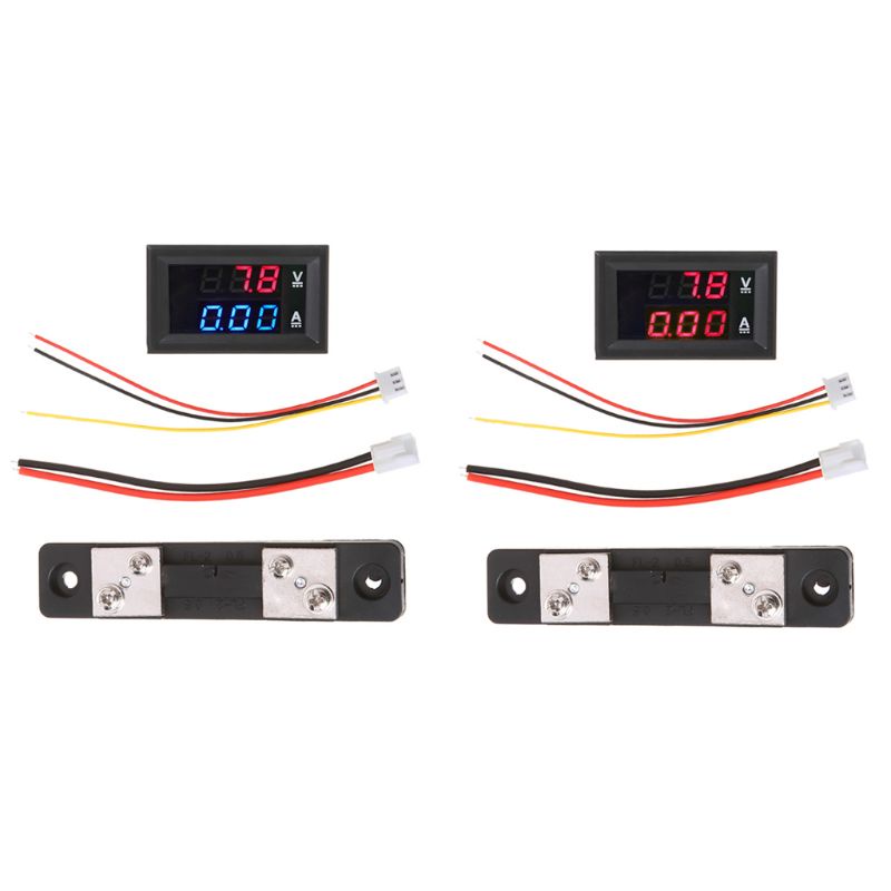 Btsg 0.28 inch Digital Voltmeter Ammeter Untuk DC 100V 50A Amp Tegangan Arus Shunt Me