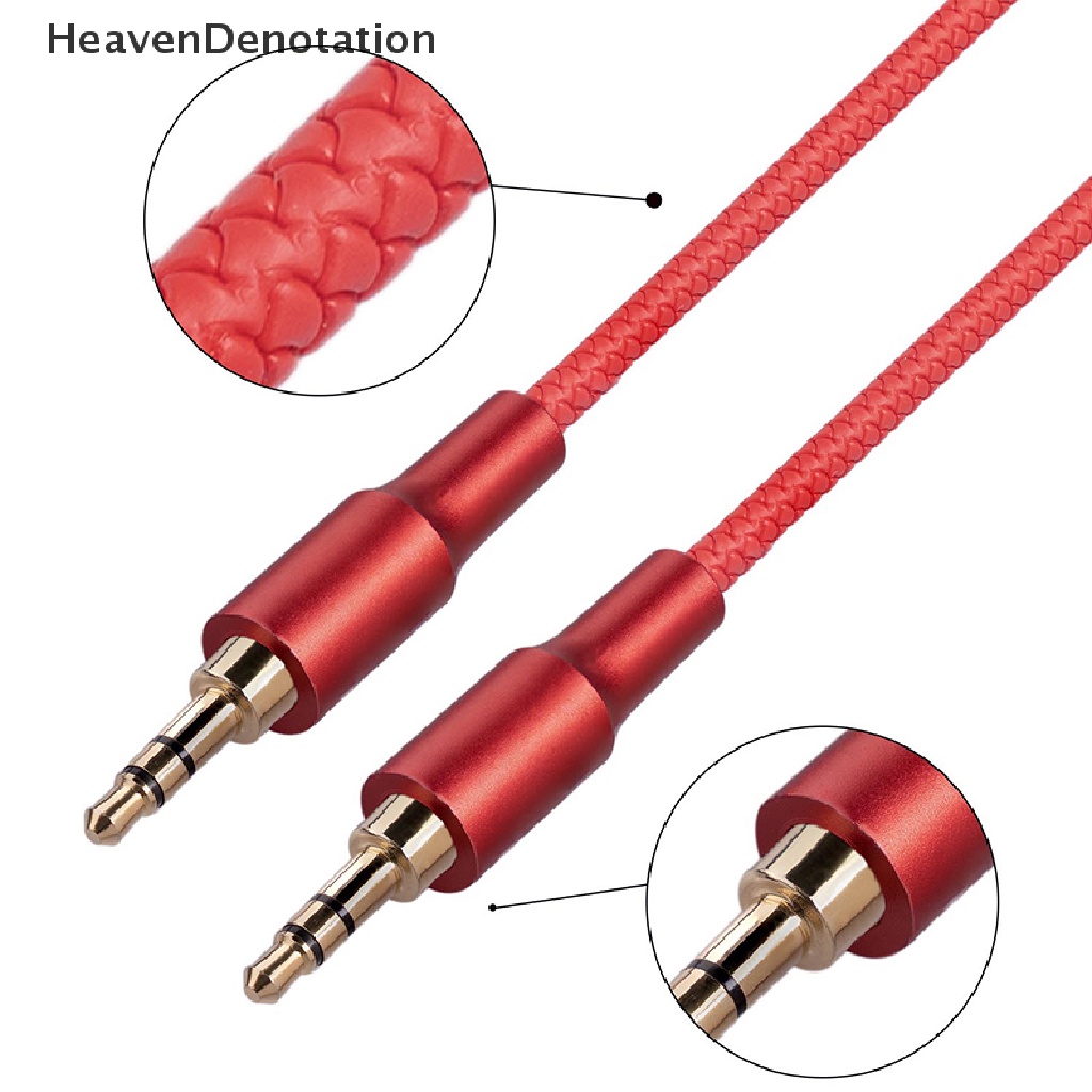 [HeavenDenotation] Kabel Ekstensi Audio Jack 3.5mm Kabel Aux Lapis Emas Untuk Speaker Headphone HDV