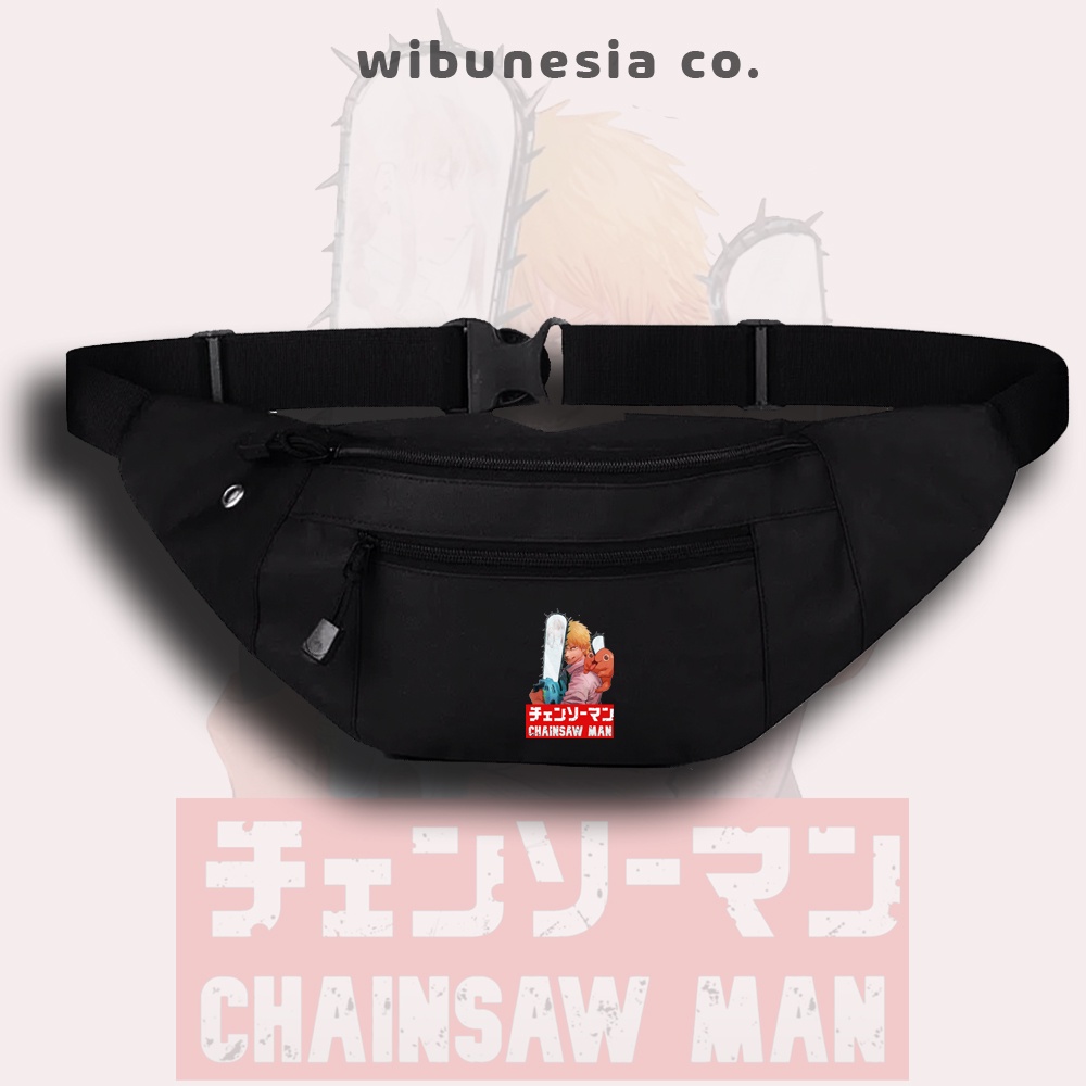 Tas selempang waistbag chainsaw man anime premium