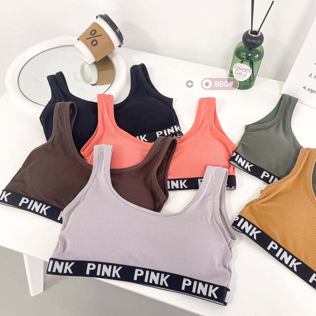 HS-0240 Setelan BRA &amp; BOXER Sport Set Olahraga Wanita Sexy Tanpa Kawat Lembut Halus