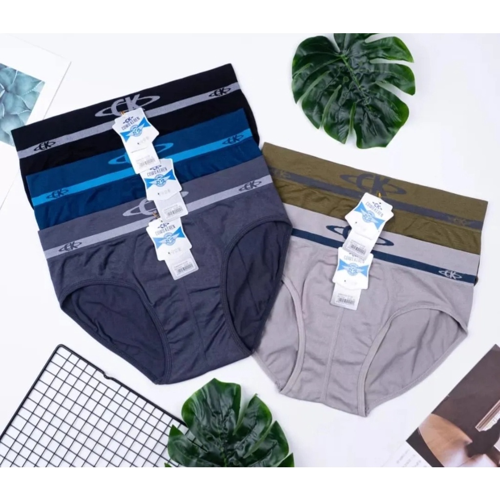 3 pcs celana dalam pria import/celana dalam pria brief /celana dalam tanpa jahitan /Celana dalam lak