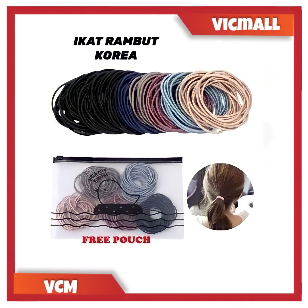 (VCM) Ikat Rambut Karet Korea Model Polos