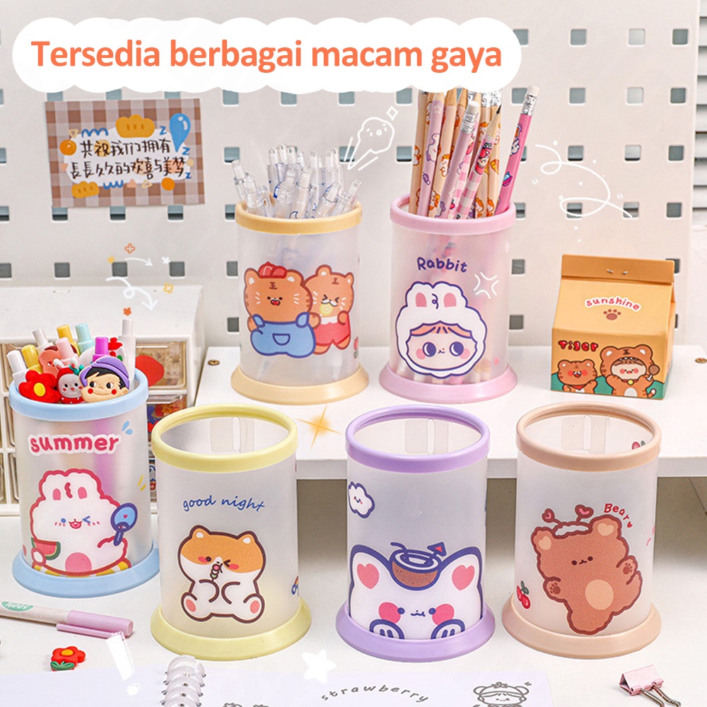 Halobaby Tempat Pen Plastik Lipat /Desk Organizer Kotak Pensil Pen Stand/Pen Holder Tempat Penyimpanan