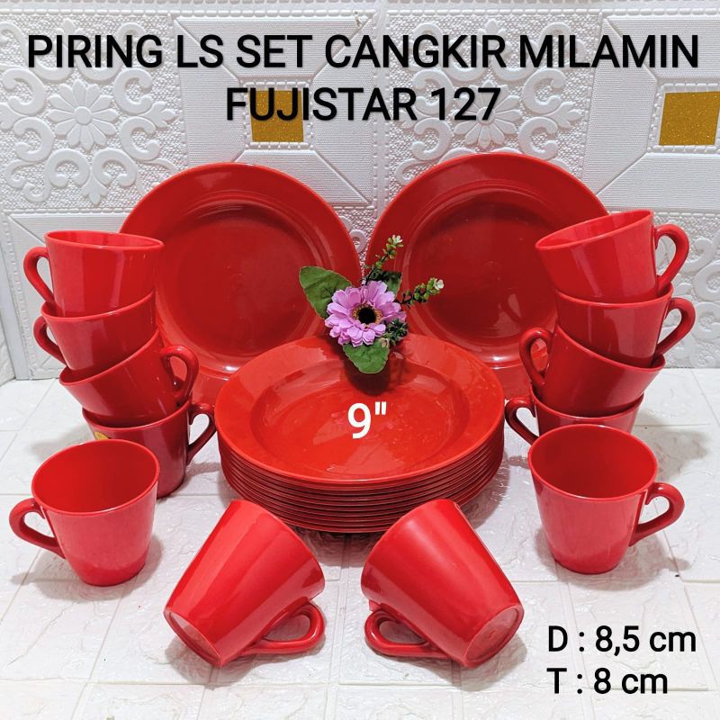 SET MELAMIN PIRING+CANGKIR