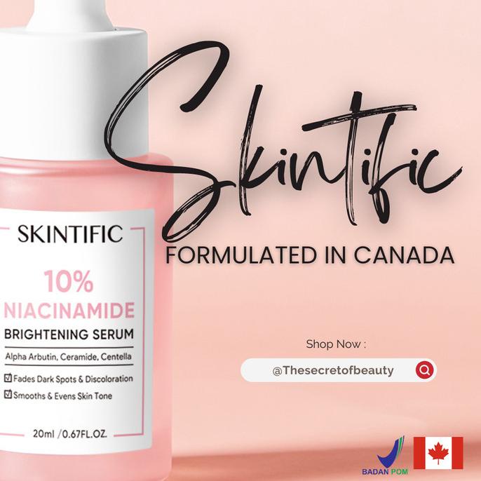 SKINTIFIC 10% NIACINAMIDE BRIGHTENING SERUM Alpha Arbutin Serum BPOM ---NEW---