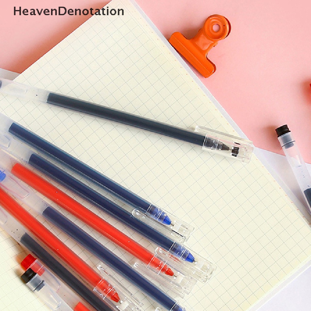 [HeavenDenotation] 10pcs 0.5MM Kapasitas Besar Gel Pen Sig Pen Sekolah Kantor Bisnis Ujian Wrig Siswa Pena Perlengkapan Alat Tulis HDV