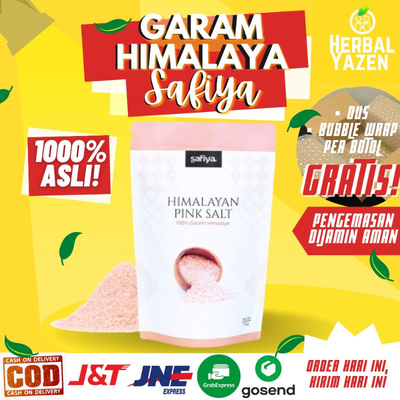

Garam Himalayan Pink Salt 100 250 500 gr gram 1 kg Premium Original Herbal Yazen