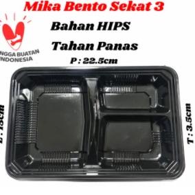 ✧ Tray Mika Bento Sekat 3 / Tray Bento 3 Sekat / Box Bento. ⅎ