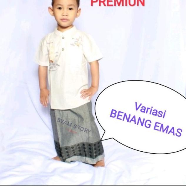 ❉ Sarung Anak Praktis Sarung Instan Anak Motif Naga Original Strep Emas ♞