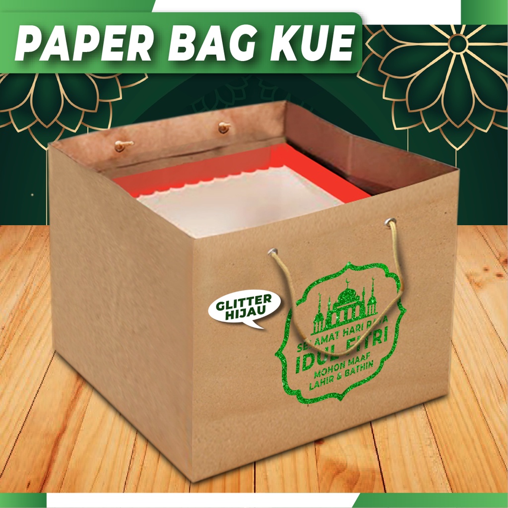 

Paper Bag Kue Cake Box | KRAFT COKLAT - Lebaran Idul Fitri (10 pcs)