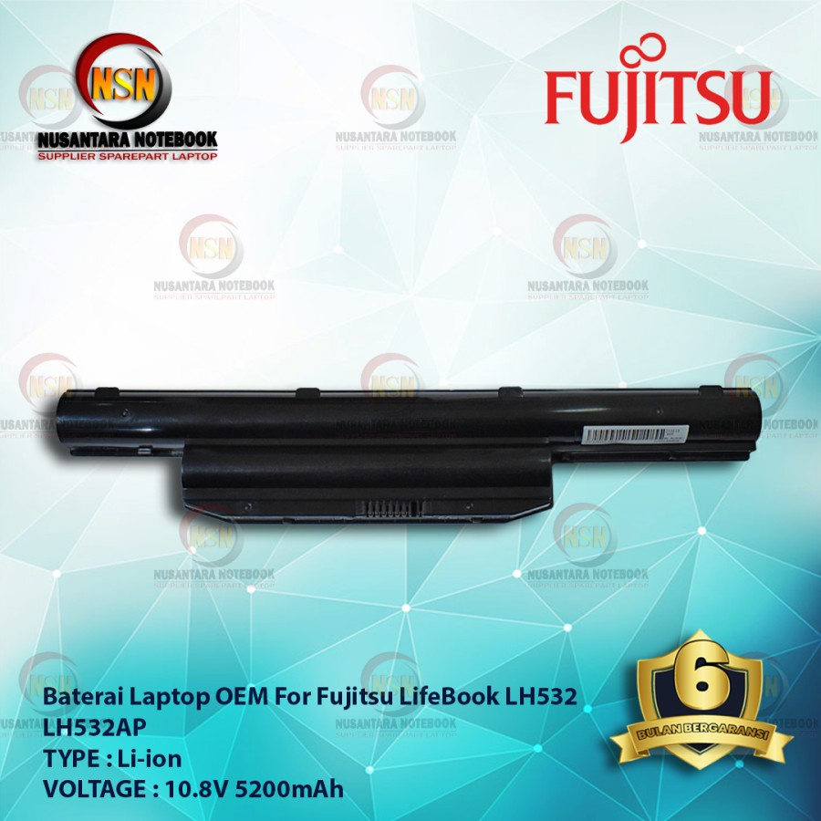 Baterai Laptop Fujitsu LifeBook LH532 LH532AP OEM