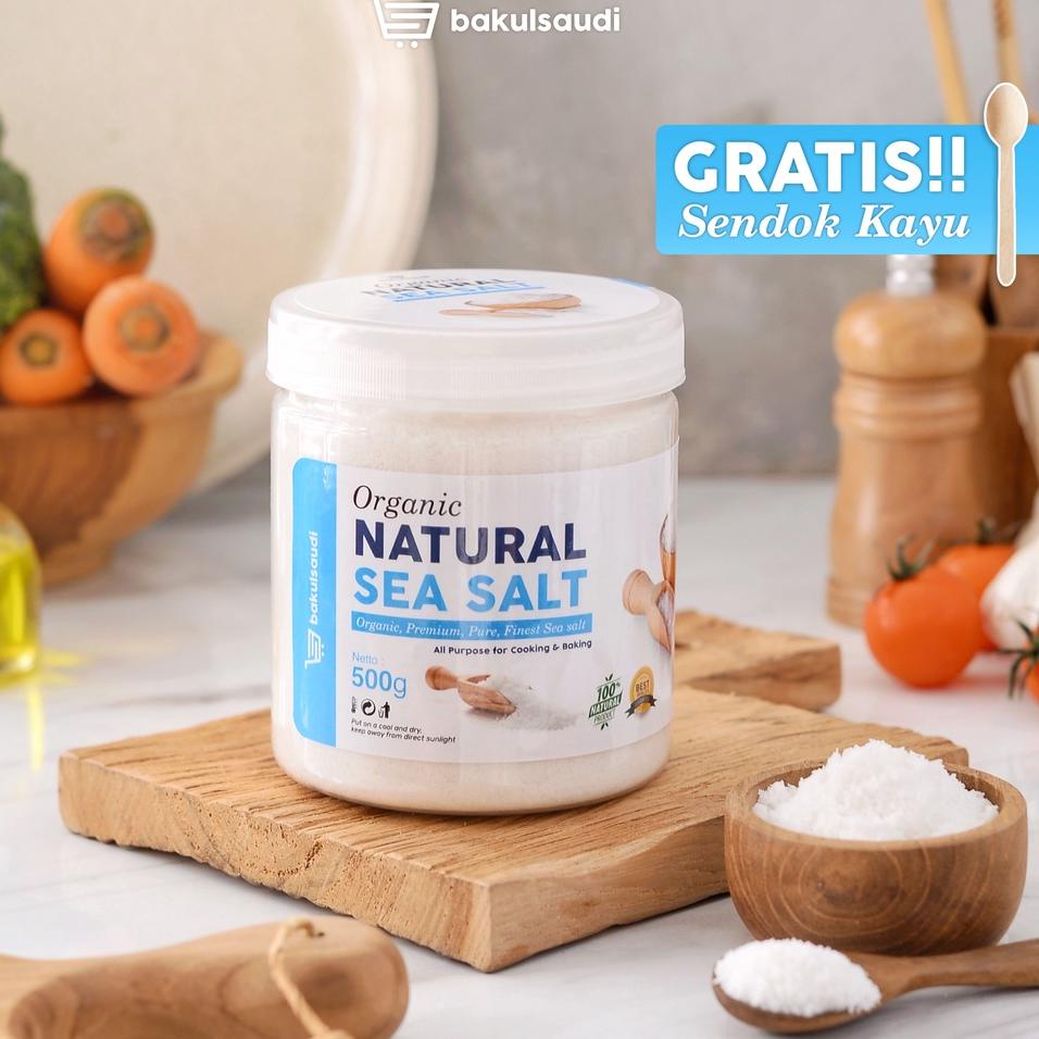 

✽ Sea Salt Pure Organic Garam Laut Alami Premium Natural Asli 100% / Seasalt Fine Grain Organik non GMO Garam Mpasi Halus ☼