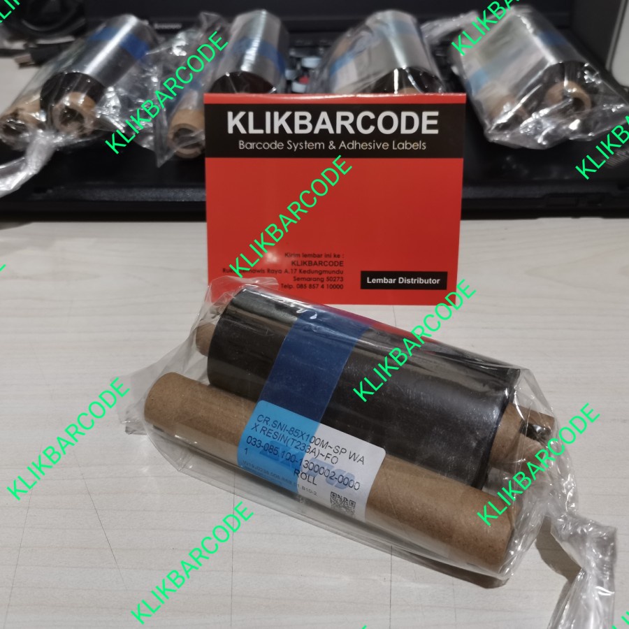 

BARCODE RIBBON/PITA WAX RESIN 85 X 100 METER - ORIGINAL PT SATO
