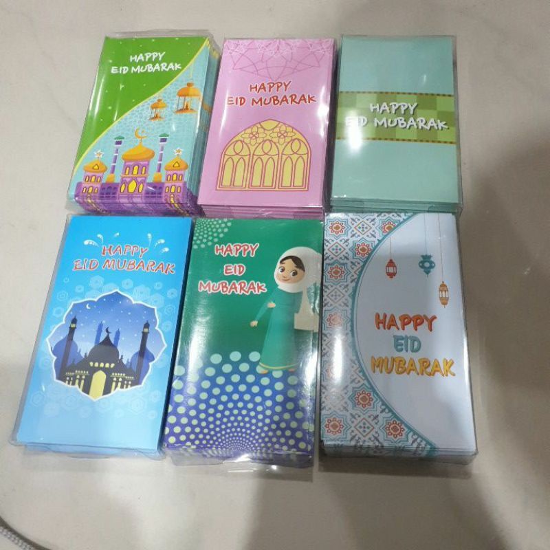 Amplop Uang Lebaran Panjang 6pcs / Pendek 10pcs