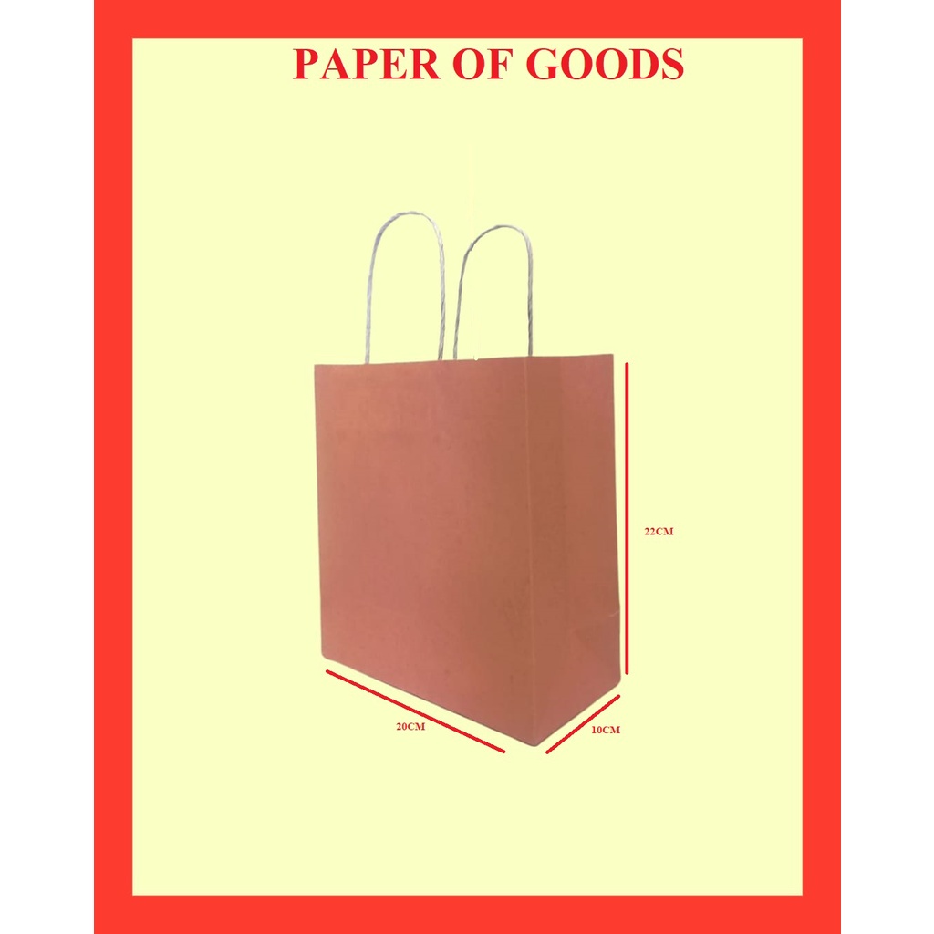 

Paperbag / paper bag / kantong kertas warna pink uk.20x10x22cm