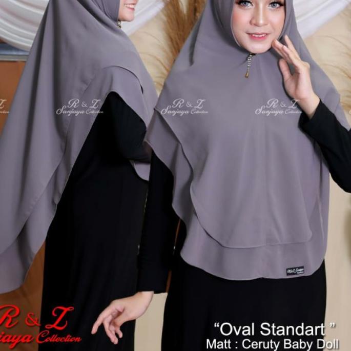 ➴ KHIMAR CERUTY 2 LAYER SABRINA JUMBO/HIJAB KHIMAR OVAL STANDAR/KERUDUNG KHIMAR INSTAN 2 LAYER SYARI