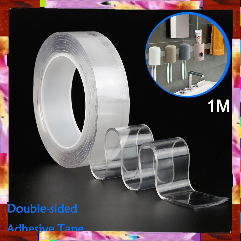 

Termurah Cuci Gudang Double Tape Perekat No Trace Washable Sticker 100 x 3 cm - J007 - Transparent