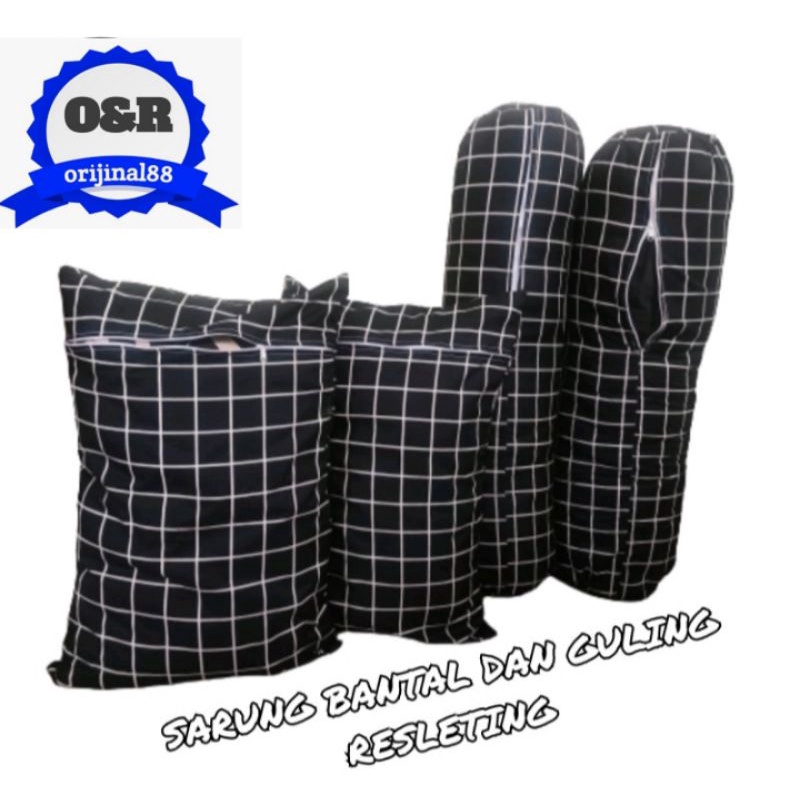 Sarung bantal dan guling resleting