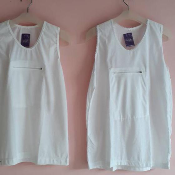 [ BISA COD ] KAOS SINGLET REAL RESLETING ZIPPER KAUS DALAM PRIA WANITA HAJI UMROH KAOS DALAMAN ANTI 