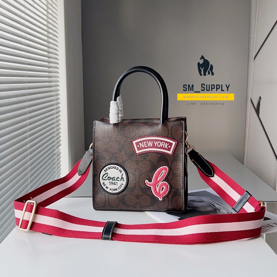 COACH TAS WANITA MINI CALLY LOGO SKI PATTERN CROSSBODY HAND BAG CE593