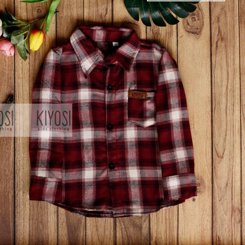 12.12 Kemeja Anak Flanel Laki-Laki Lengan Panjang 1-6 Tahunan grosir