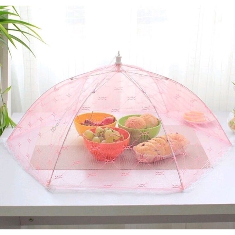 Tudung Saji Payung Lipat / Cover Penutup Makan Umbrella Food Cover