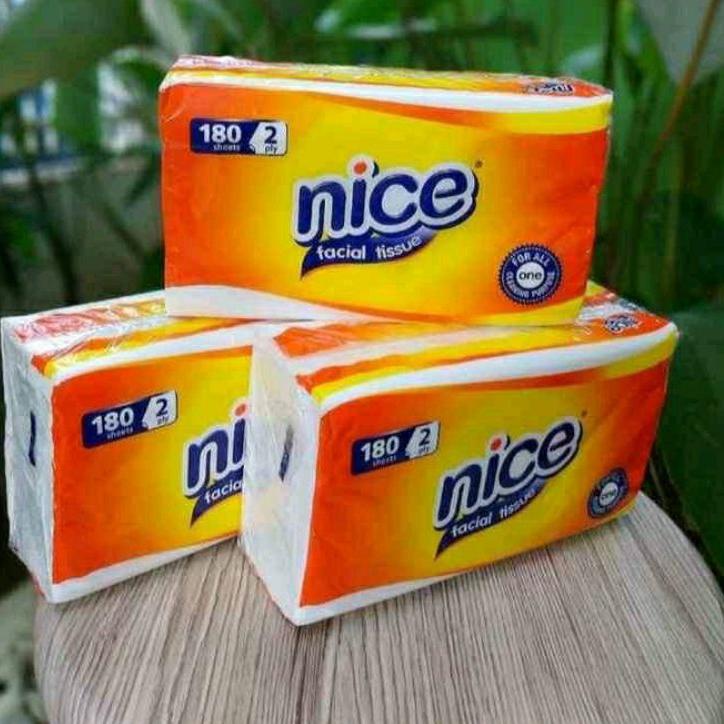 Tissue Nice & Tissue Clean 2 ply 180 sheet / tissue facial nice & clean 200gr