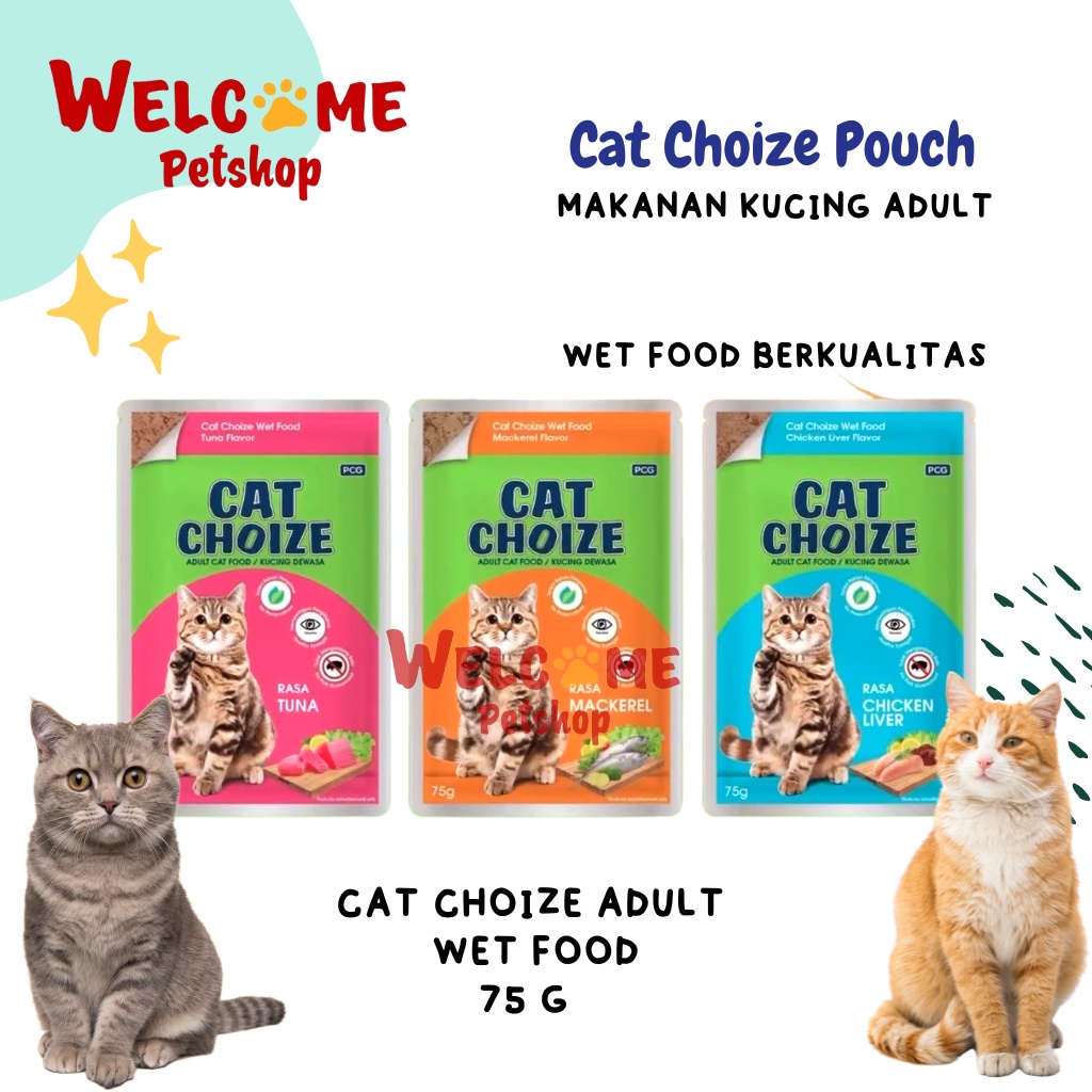 Cat Choize 75g Pouch Wet Food Makanan Kucing Pakan Basah Cat Adult