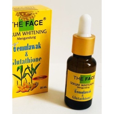 [ORI] THE FACE Temulawak Whitening Serum with Glutathione 20ml - Membantu Menyamarkan Flek Hitam di Wajah