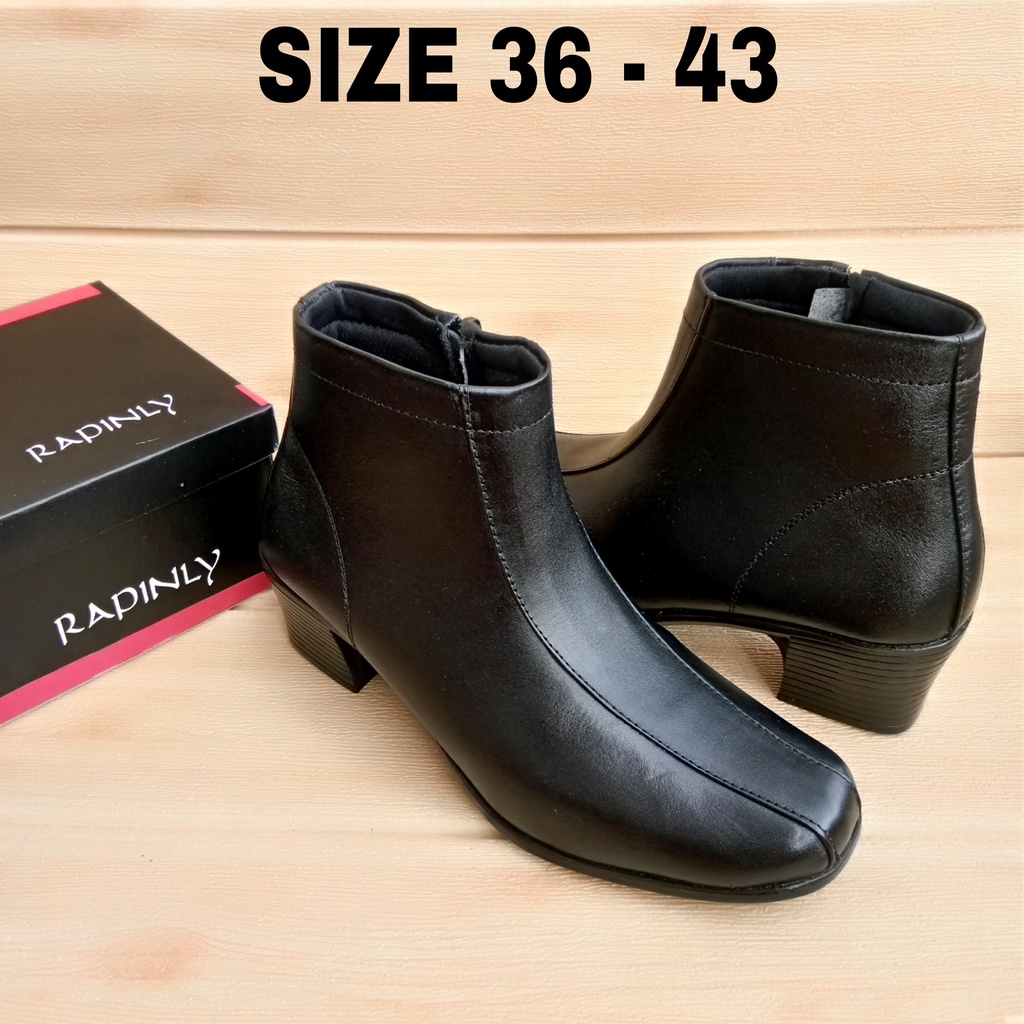 Sepatu Pantofel Boots Wanita Kulit Asli Size 36-43