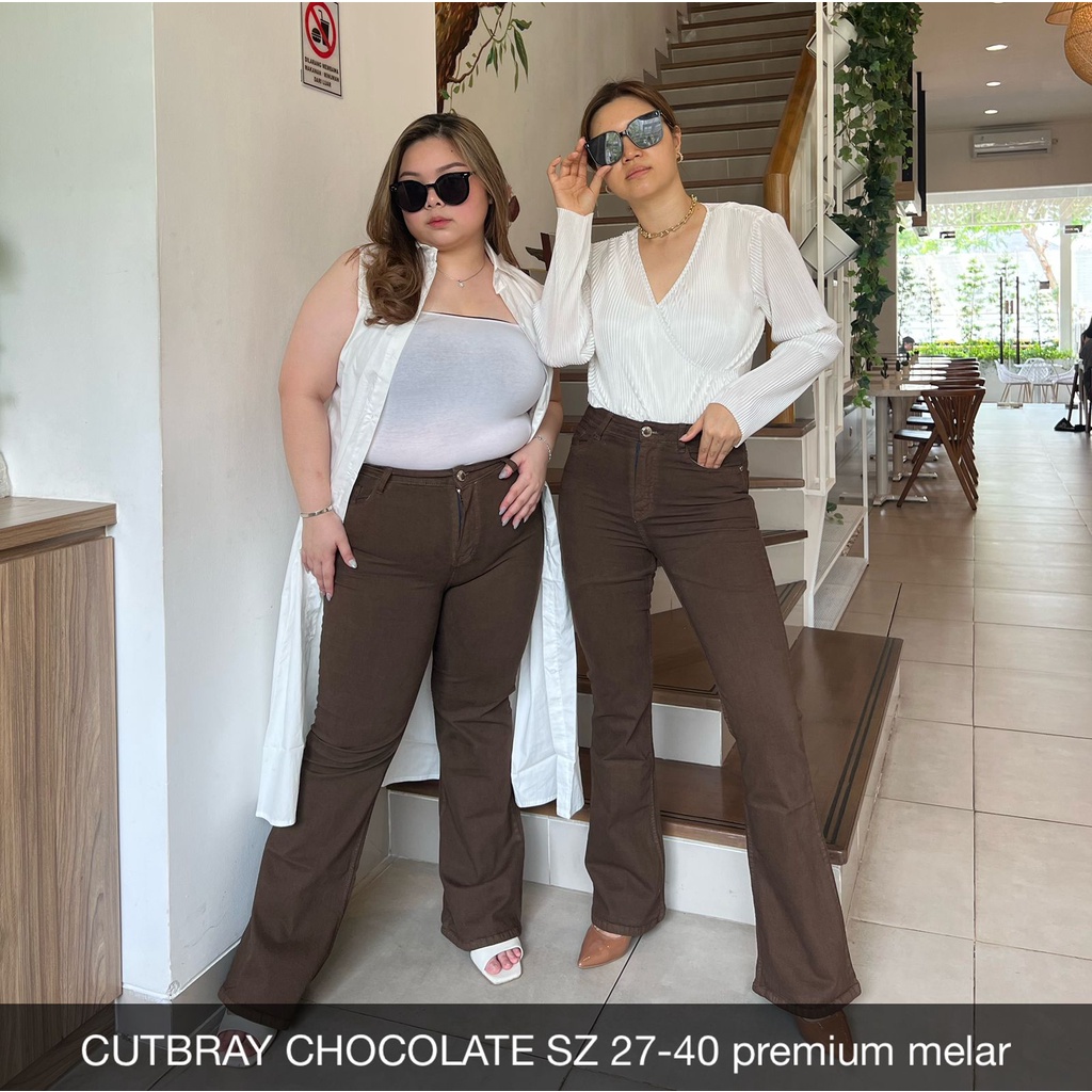 CELANA JEANS WANITA CUTBRAY CHOCOLATE -SYSCLOTHIER