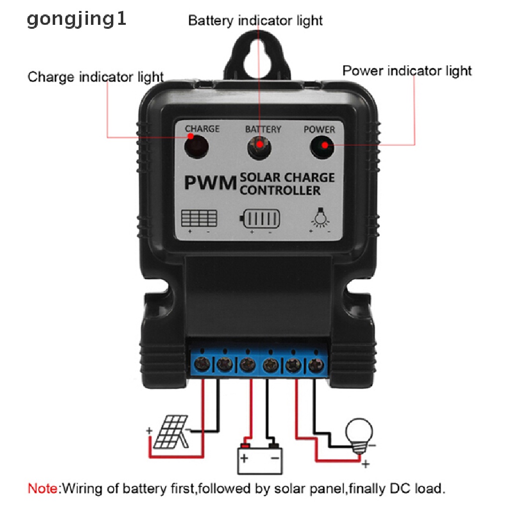 Ggg 1Pc 6V 12V 10A Auto Solar Panel Charge Controller Charger Regulator PWM ID