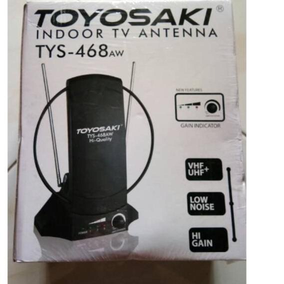 ☻ Original antena tv led dalam indoor digital toyosaki TYS-468 + booster kualitas terbaik 30DB ✹