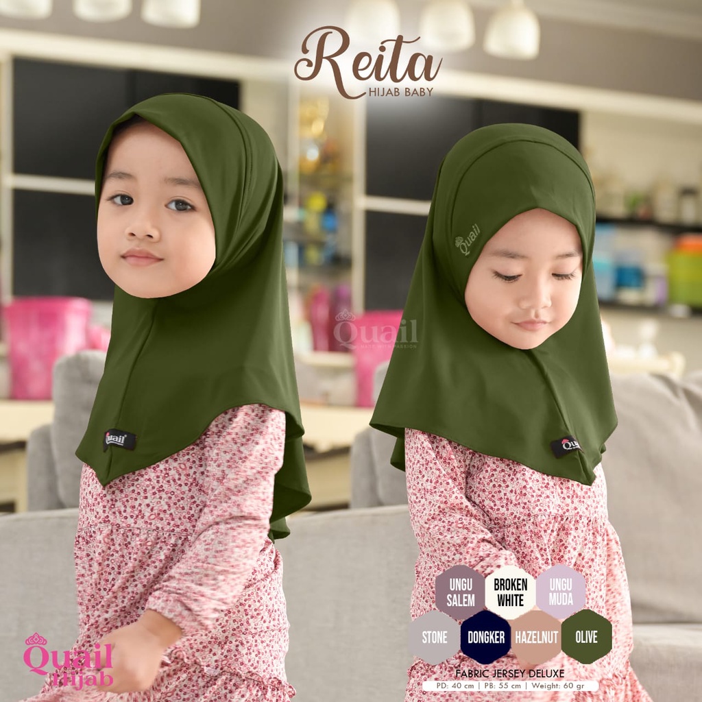 JILBAB ANAK JERSEY REITA BY QUAIL