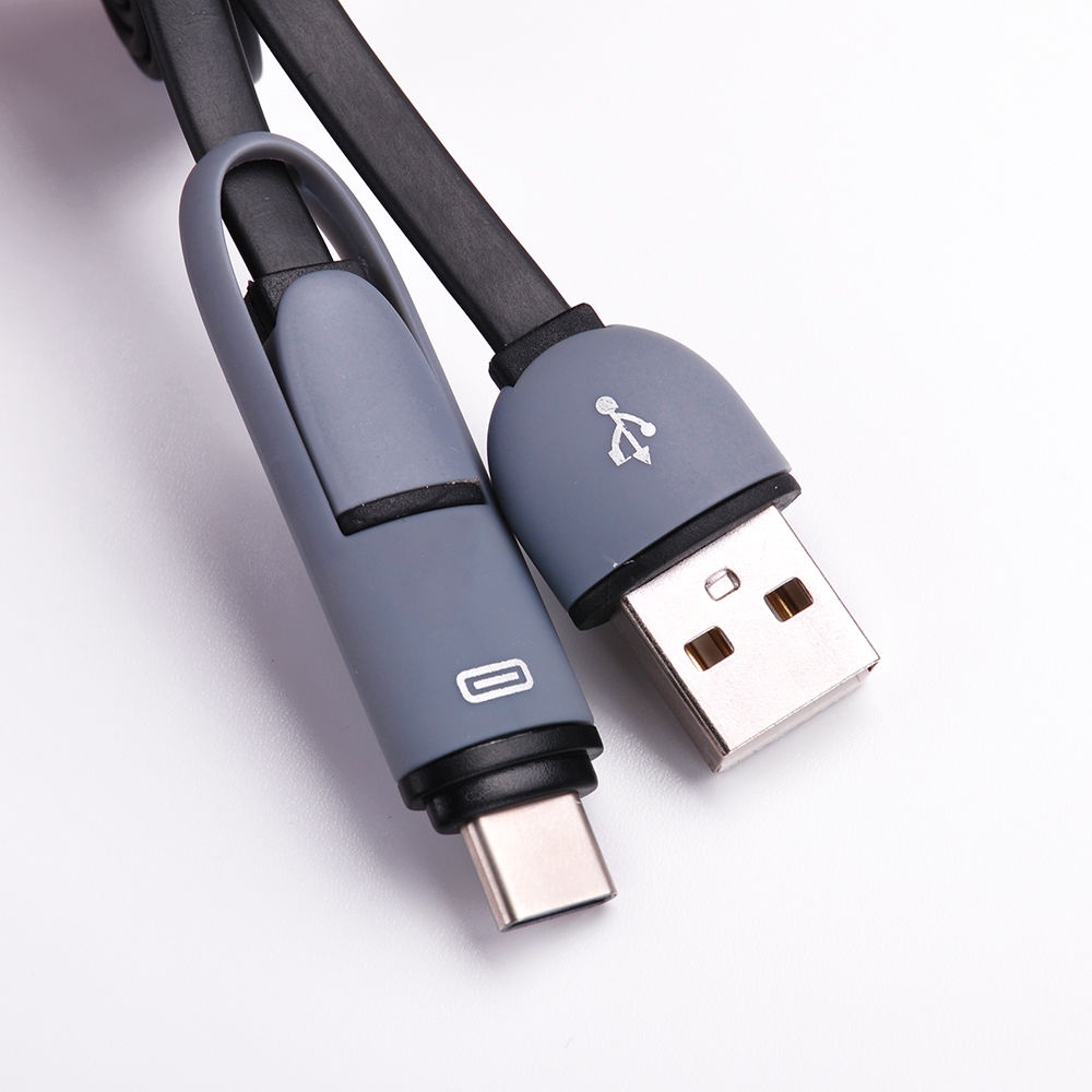 Kabel Charger Data 2in1 Type C &amp; Micro USB to USB C Untuk Android samsung huawei/Hot Sale