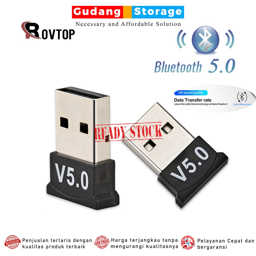 [PROMO] Bluetooth Receiver PC Laptop / Donggel Bluetooth Mini 5.0 Receiver / Dongle Mini Bluetooth 5