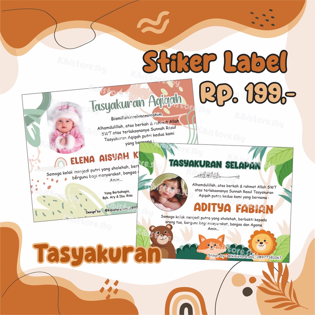 

KIBISTORESBY | LABEL TASYAKURAN | LABEL AQIQAH | LABEL TEDHAK SITEN | LABEL TUJUH BULANAN | LABEL NASI KOTAK