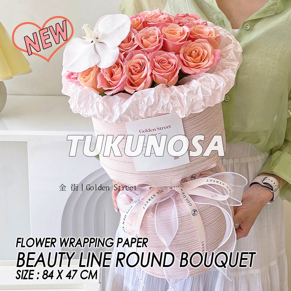 

FLOWER WRAPPING PAPER BEAUTY LINE ROUND BOUQUET - KERAS BUKET BUNGA